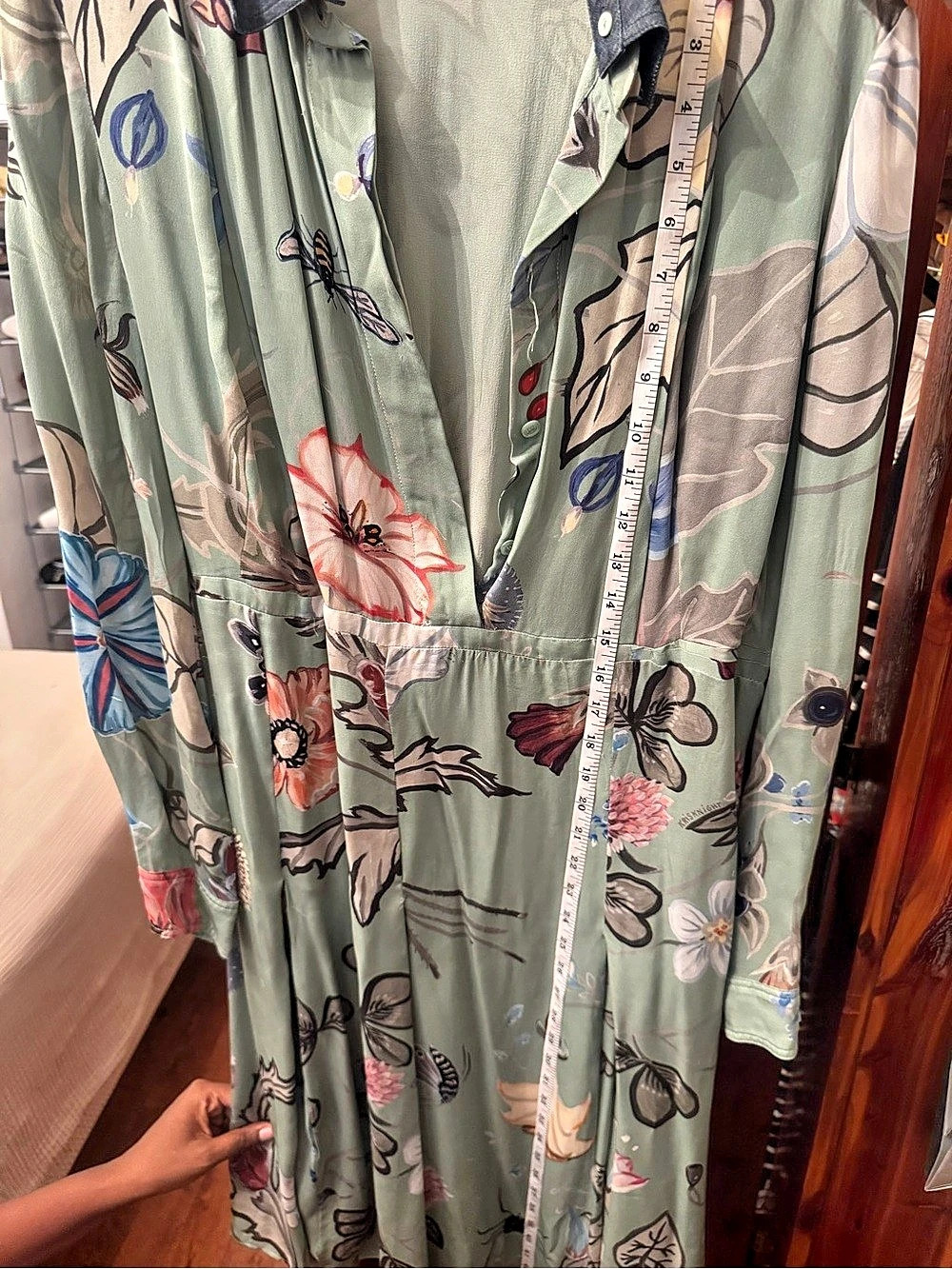 Gucci x Kris Knight Flora Print Silk Dress Green Size 42